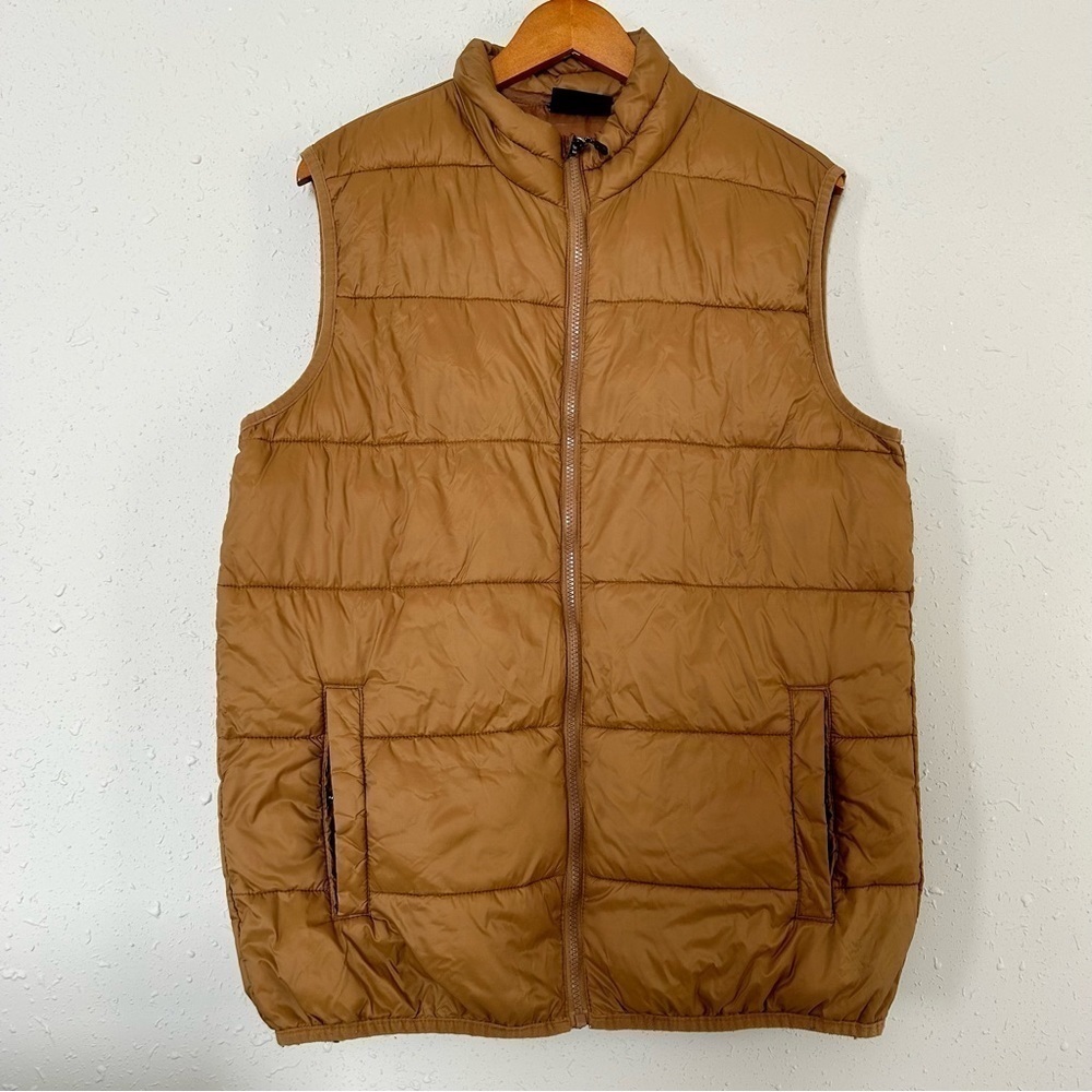 🦋 Swiss Tech Tan Puffer Vest M 38-40